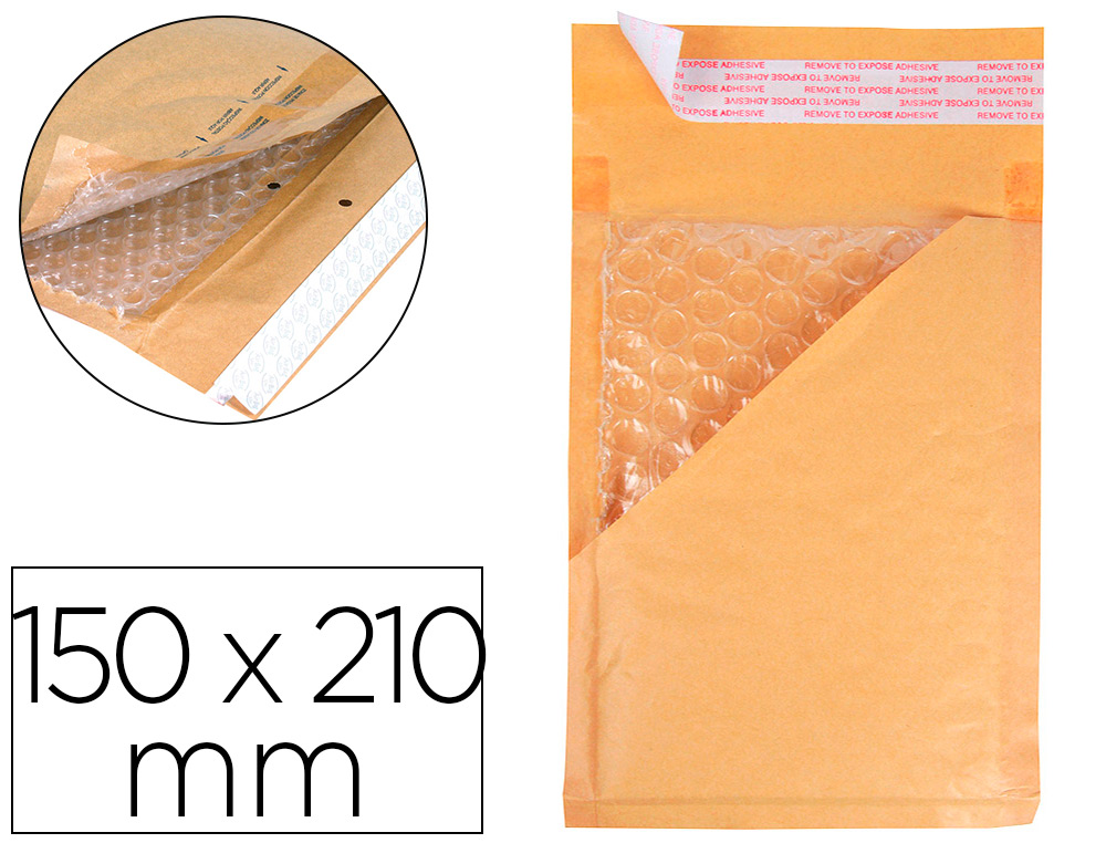 Pack 10 sobres acolchados 150x210mm (Ref. 26012)