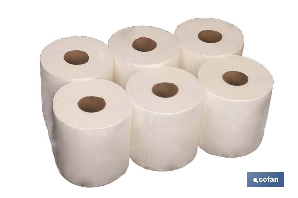 Paquete de 6 uds. papel secamanos mecha 1c ecologico 300m (Ref. 10R2212120125)