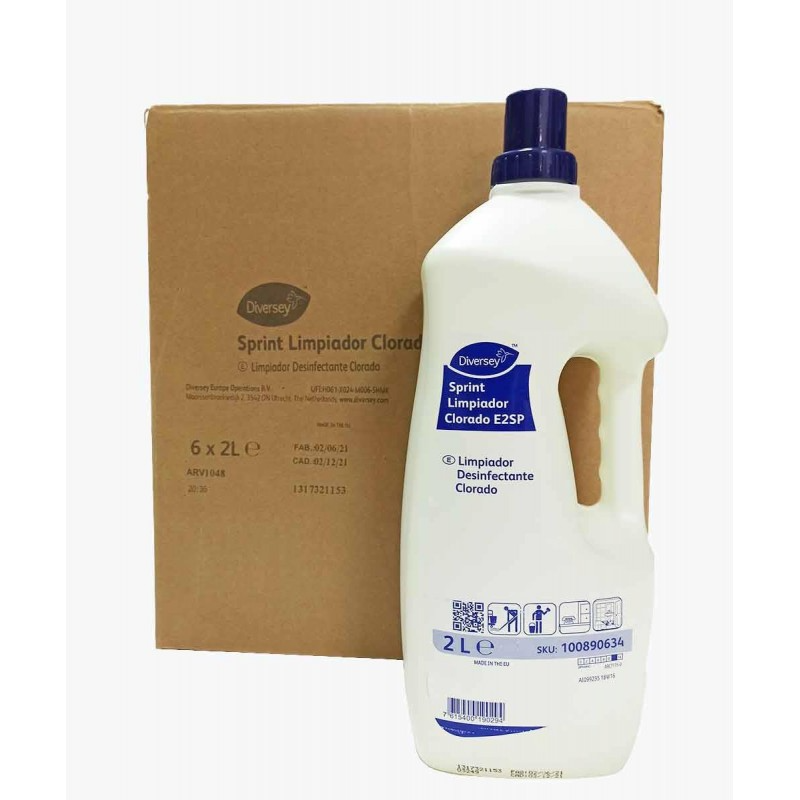 Botella di sprint limpiador clorado e2sp 6x2L. (Ref. 29100890634)