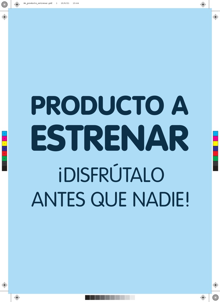 Pack 10 Carteles "producto a estrenar" A4 Español