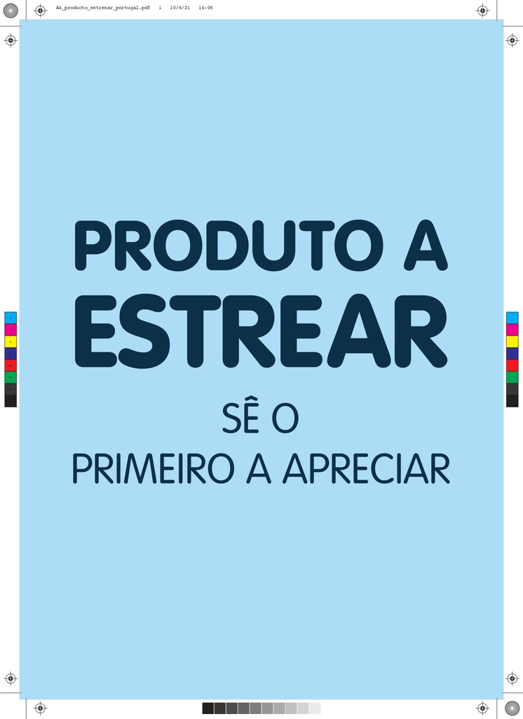 Pack 10 Carteles "produto a estrear" A7 Portugués