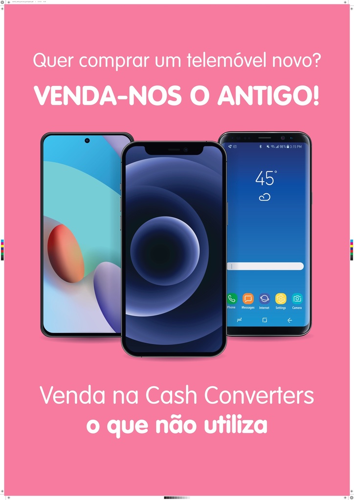 Pack 2 Carteles A5 "Quer comprar um telemòvel novo" Portugués