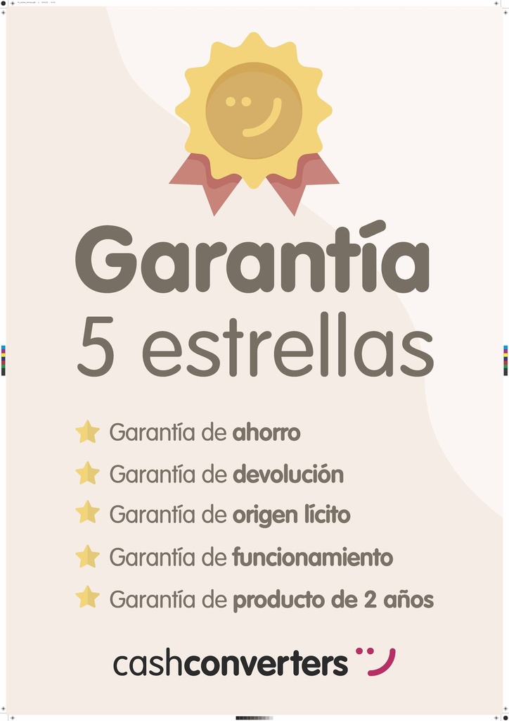 Cartel "Garantía 5 estrellas" de 70x100cm. Español