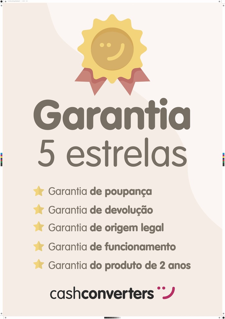 Cartel "Garantía 5 estrelles" de 70x100cm. Catalán