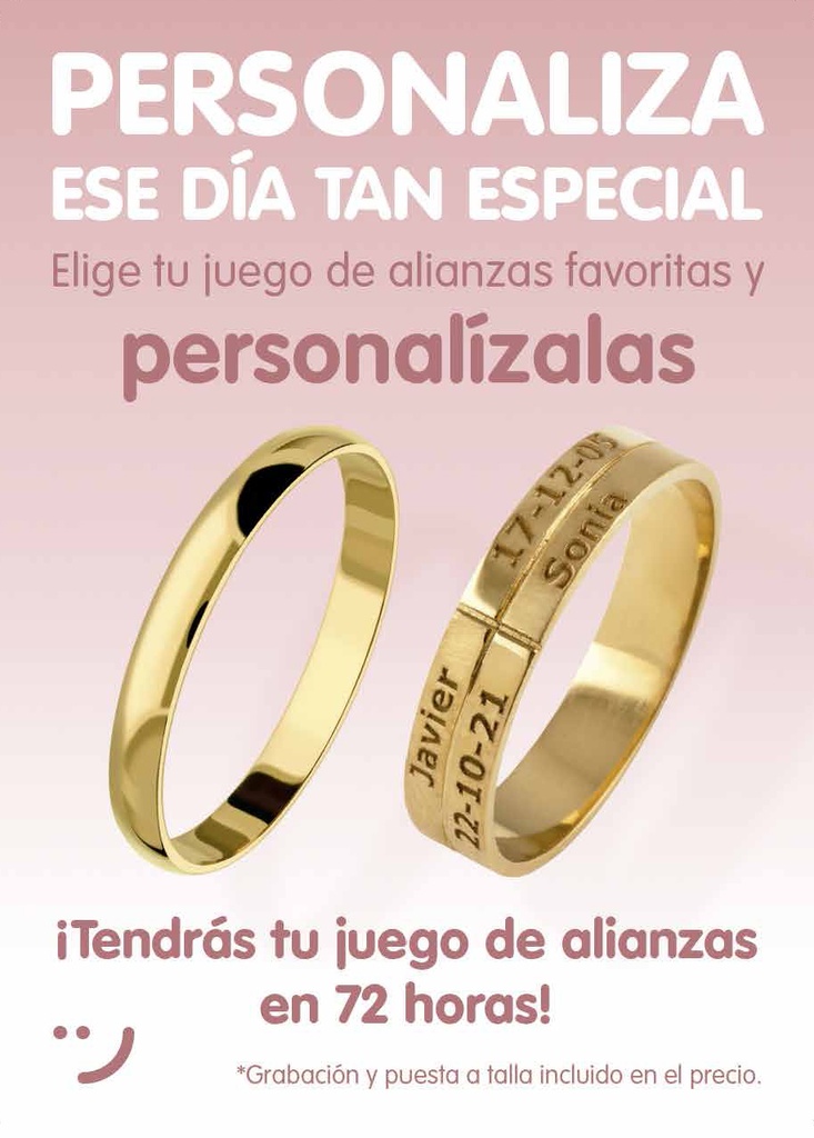 Pack 2 Carteles A7 "Personaliza ese día tan especial" Español