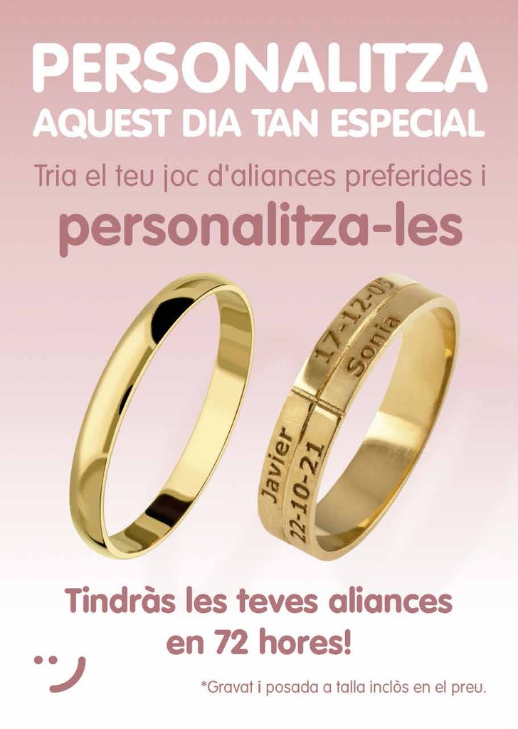 Pack 2 Carteles A7 "Personalitza aquest dia tan especial" Catalán