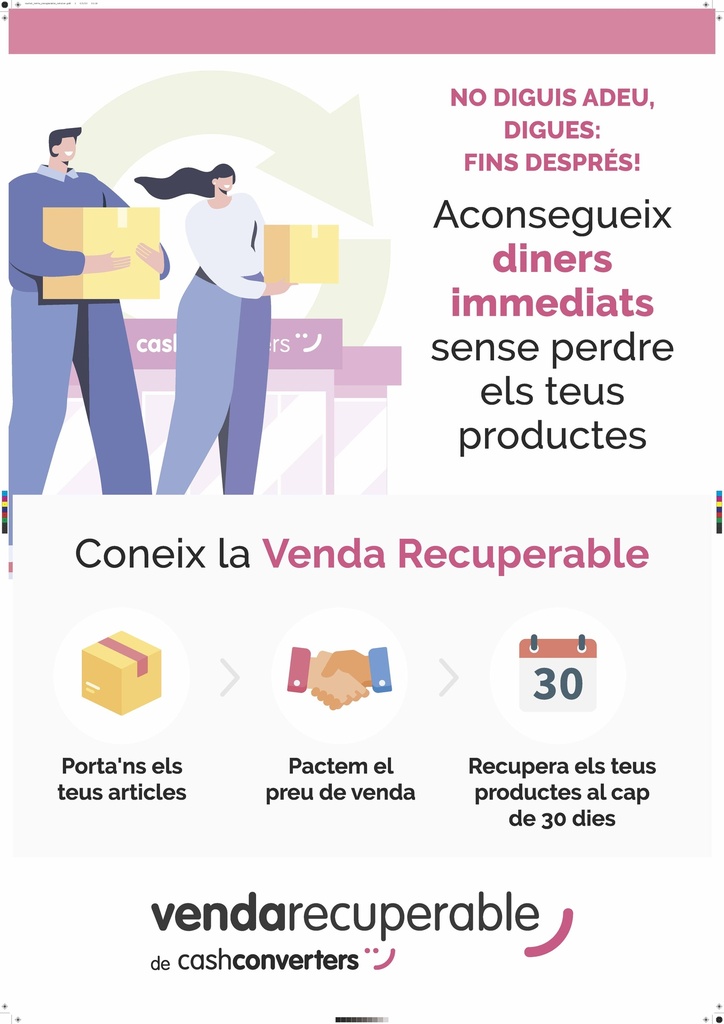 Pack 400 Folletos A5 Venta recuperable "Aconsegueix deners immediats" Catalán