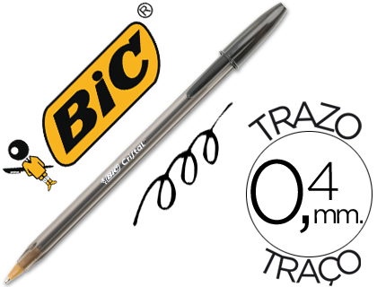 [PP017] Caja 50 Bolígrafos Bic cristal negro (Ref. 92384)