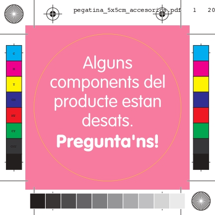 [MKS06b] Pack 5 Pegatinas "Alguns components del producte estan desats" de 5x5cm Catalán