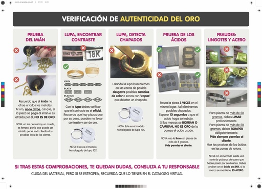 [MKS19] Cartel A3 "Autenticidad de oro" Español