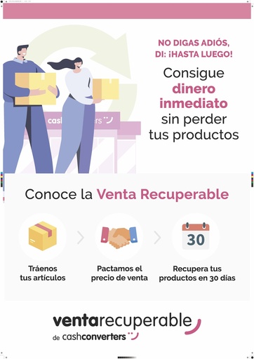 [MKP21a] Pack 400 Folletos A5 Venta recuperable "Consigue dinero de inmediato" Español